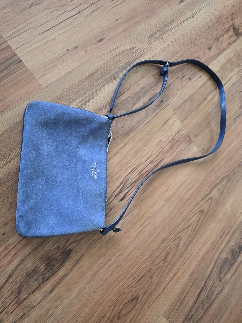 Kate Spade Blue Suede Crossbody Bag
